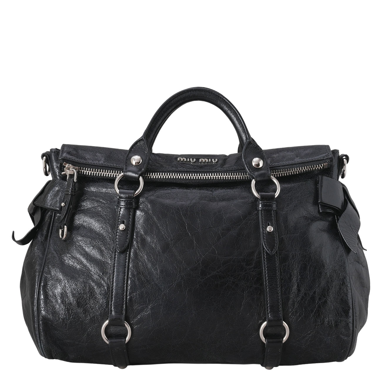 MIU MIU(USED)미우미우 RT0365 레더 투웨이백